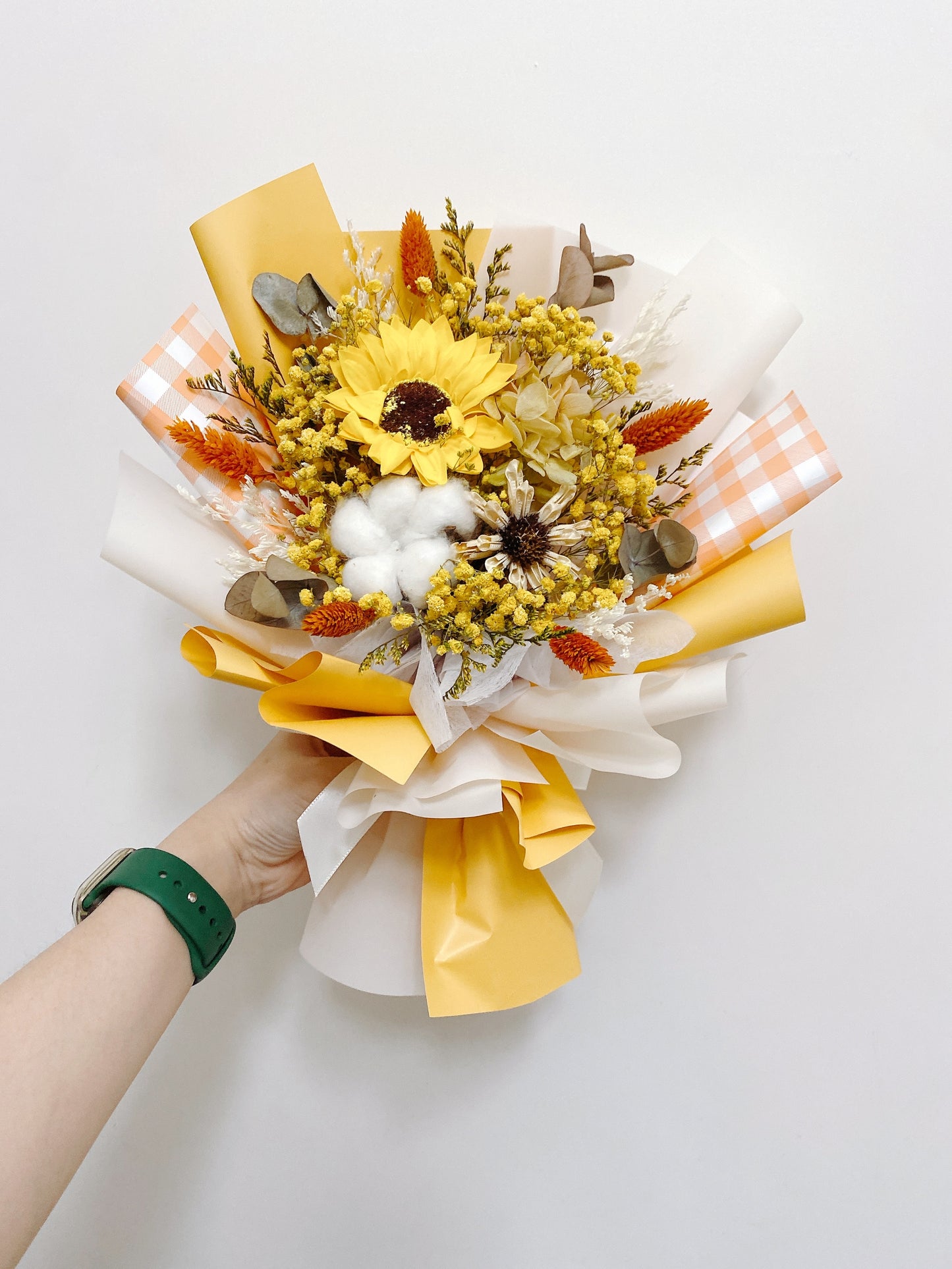 番梘太陽花乾燥小花束 橙色